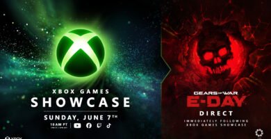 Arte oficial del Xbox Games Showcase 2026 junto al Direct de Gears of War: E-Day