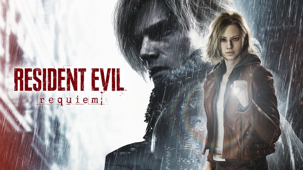 Arte oficial de Resident Evil Requiem con Grace Ashcroft y Leon S. Kennedy.
